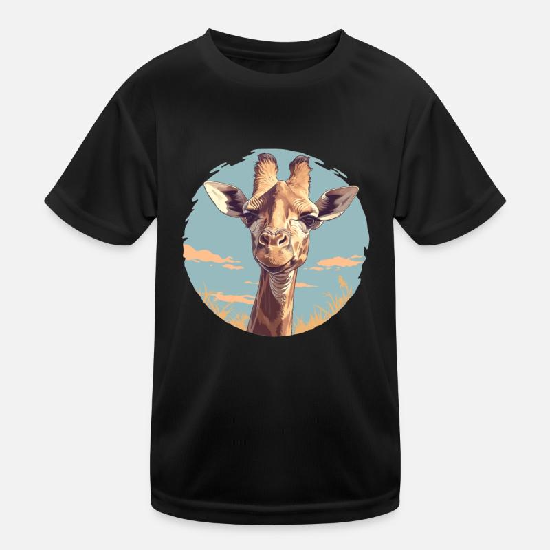 Giraffen Giraffe Kinder Funktions-T-Shirt