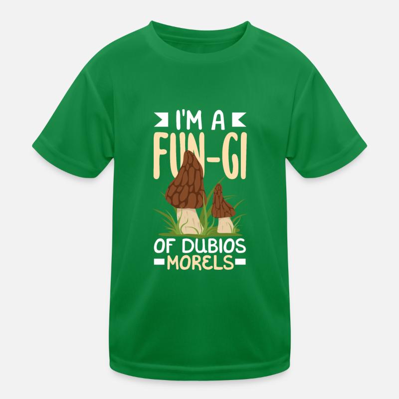 Cueilleur de champignons Morilles drôles T-shirt sport Enfant