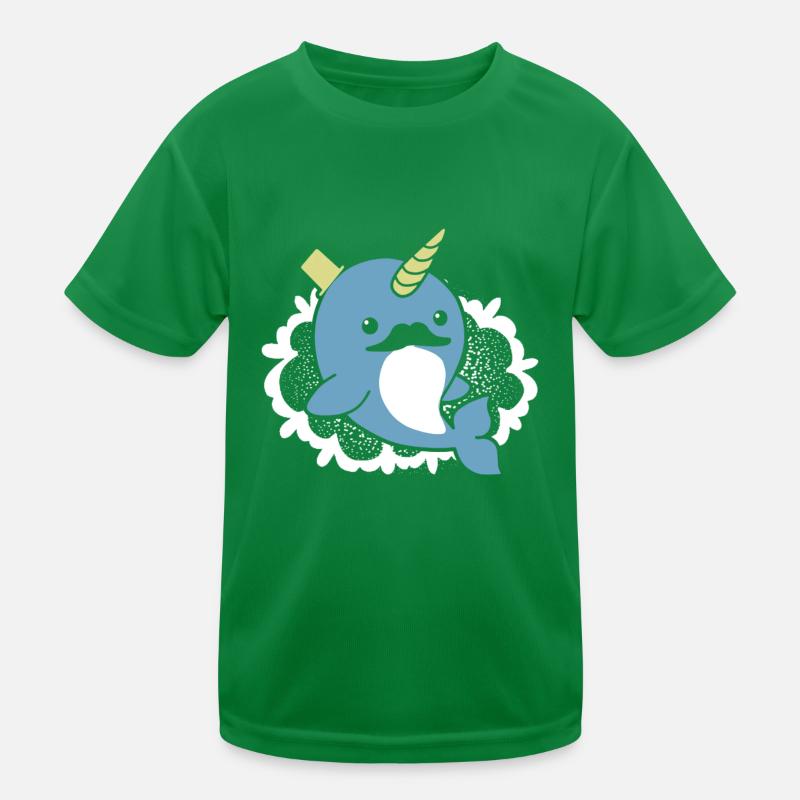 Funny Narwhal Kids Functional T-Shirt