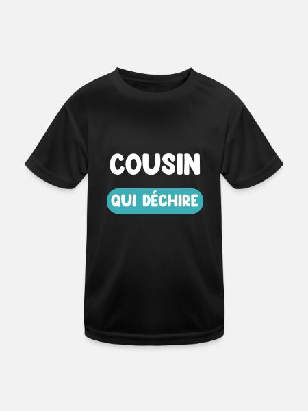 Cousin Who Tears Cousin Gift Cousin Gift - Kids Functional T-Shirt - black - Front