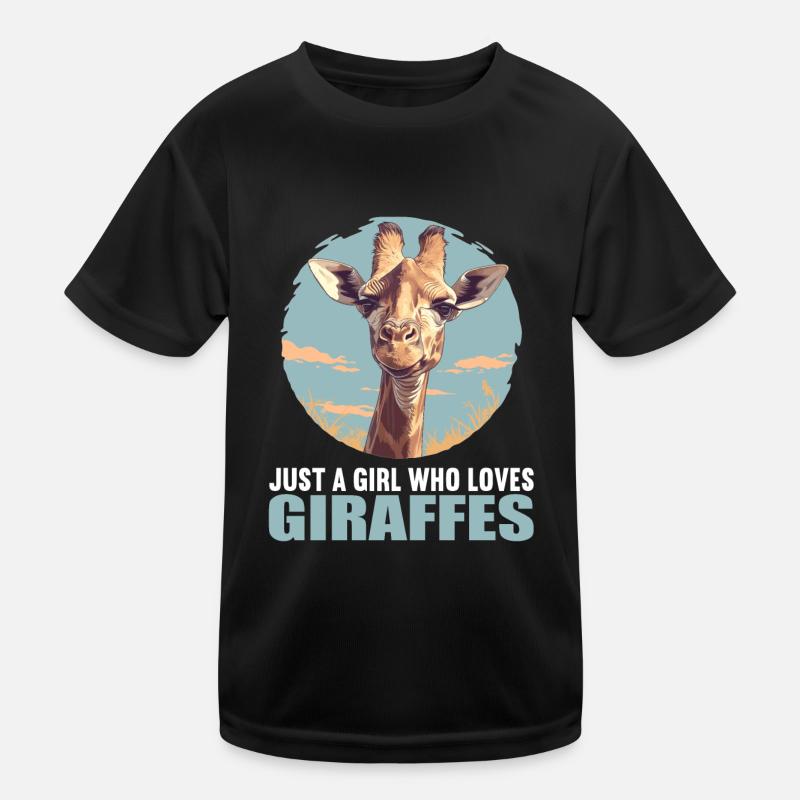 Giraffen Giraffe Kinder Funktions-T-Shirt