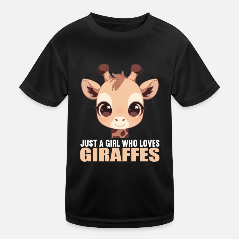 Giraffen Giraffe Kinder Funktions-T-Shirt