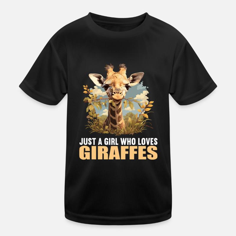 Giraffen Giraffe Kinder Funktions-T-Shirt