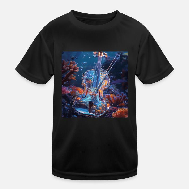 Violine Kinder Funktions-T-Shirt