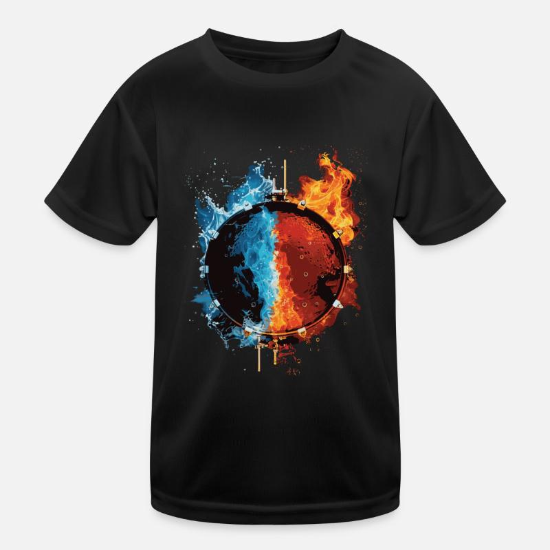 Schlagzeug Kinder Funktions-T-Shirt