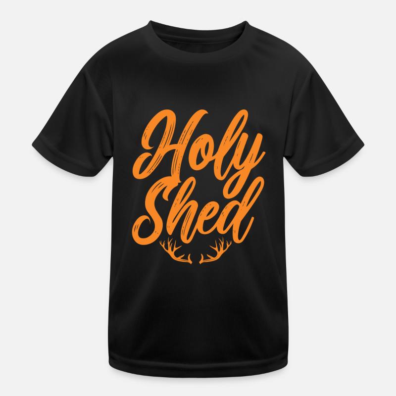 Holy Shed Bow Hunter Chasse Saison Bois de cerf T-shirt sport Enfant