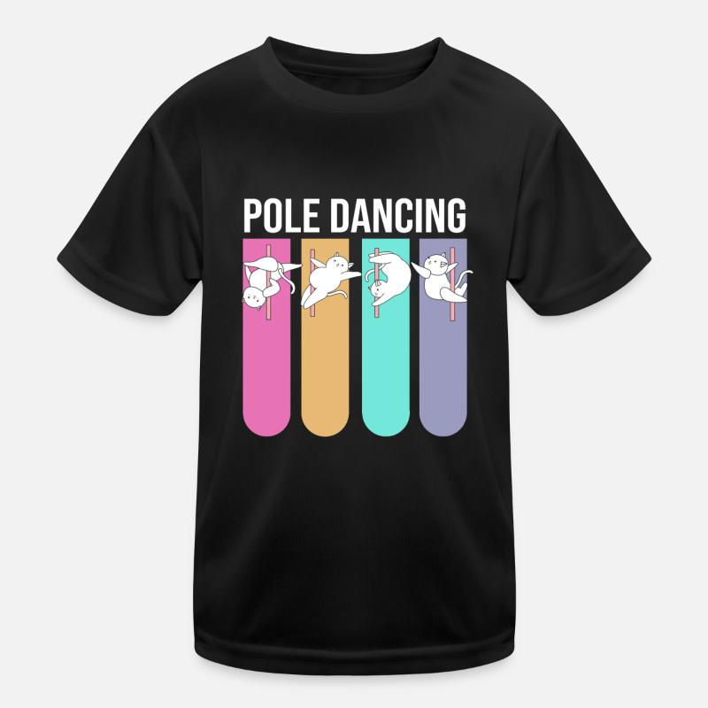 Pole Dance - Kinder Funktions-T-Shirt - Schwarz