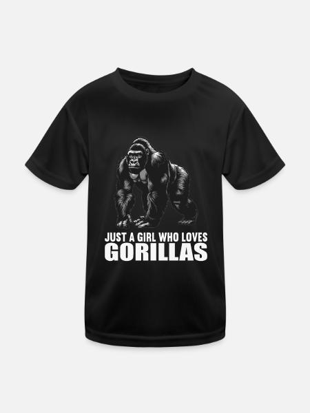 Gorillas Gorilla - Kids Functional T-Shirt - black - Front