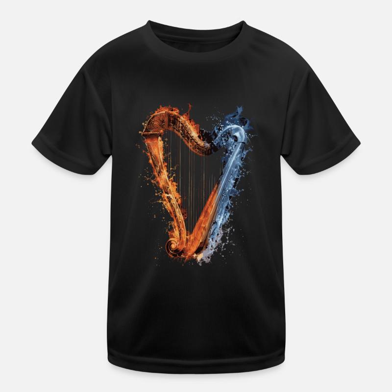 Harfe Kinder Funktions-T-Shirt