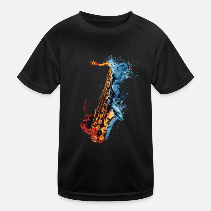 Saxophon Kinder Funktions-T-Shirt