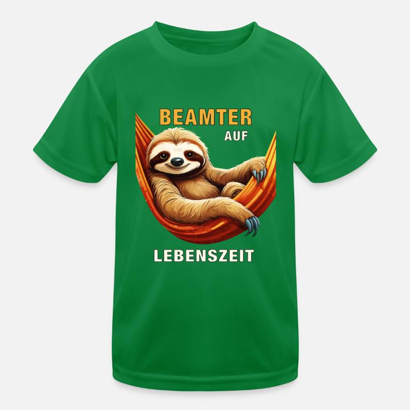 FAULTIER BEAMTER AUF LEBENSZEIT Kinder Funktions-T-Shirt