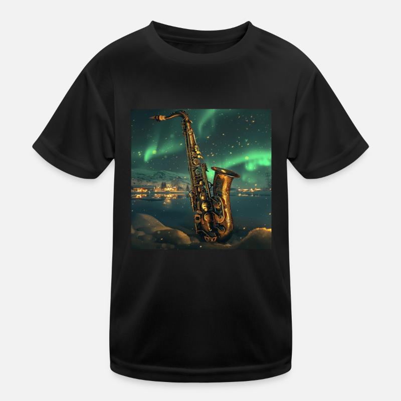 Saxophon Kinder Funktions-T-Shirt