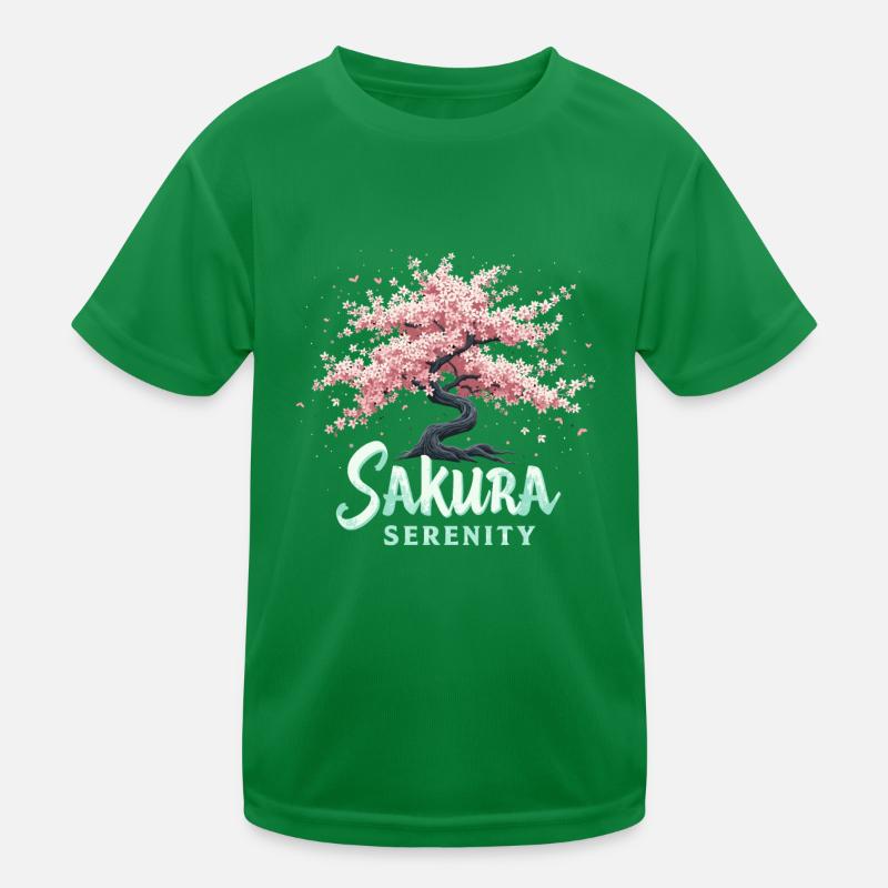 Cherry blossom enthusiast Sakura Lovers Springtime Kids Functional T-Shirt