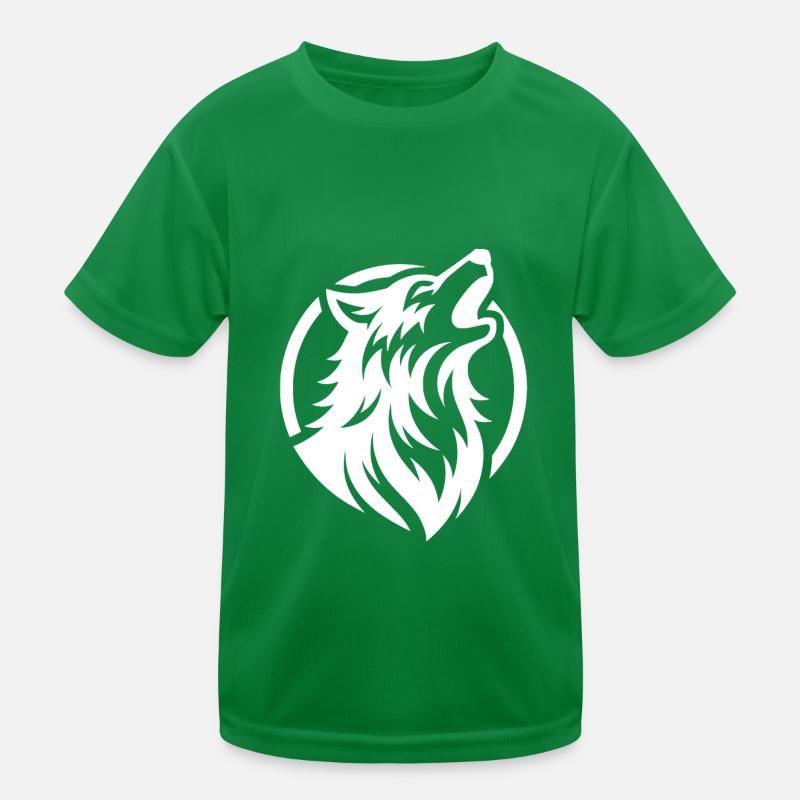 Howling wolf as protector of the forest Kids Functional T-Shirt