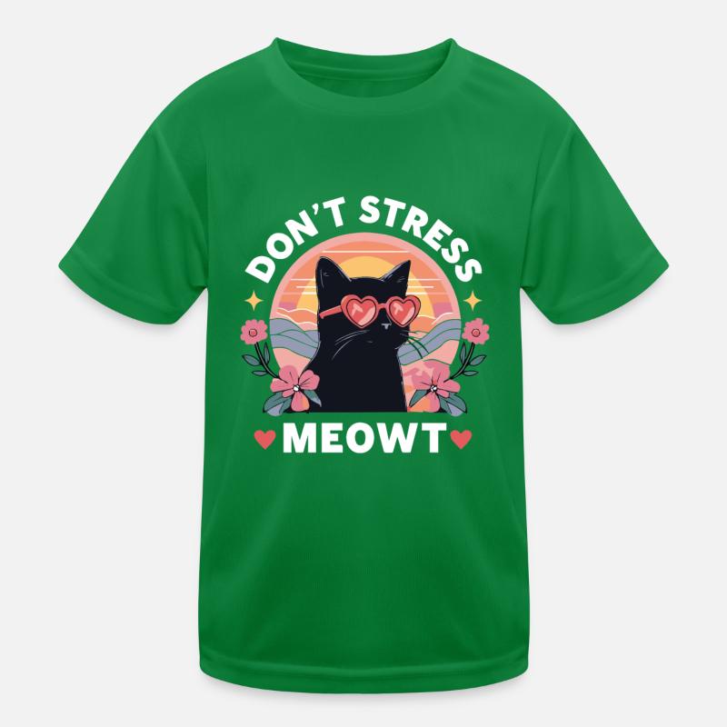 Mach dir keinen Stress, Mauzi Katze süßes Kätzchen Kinder Funktions-T-Shirt