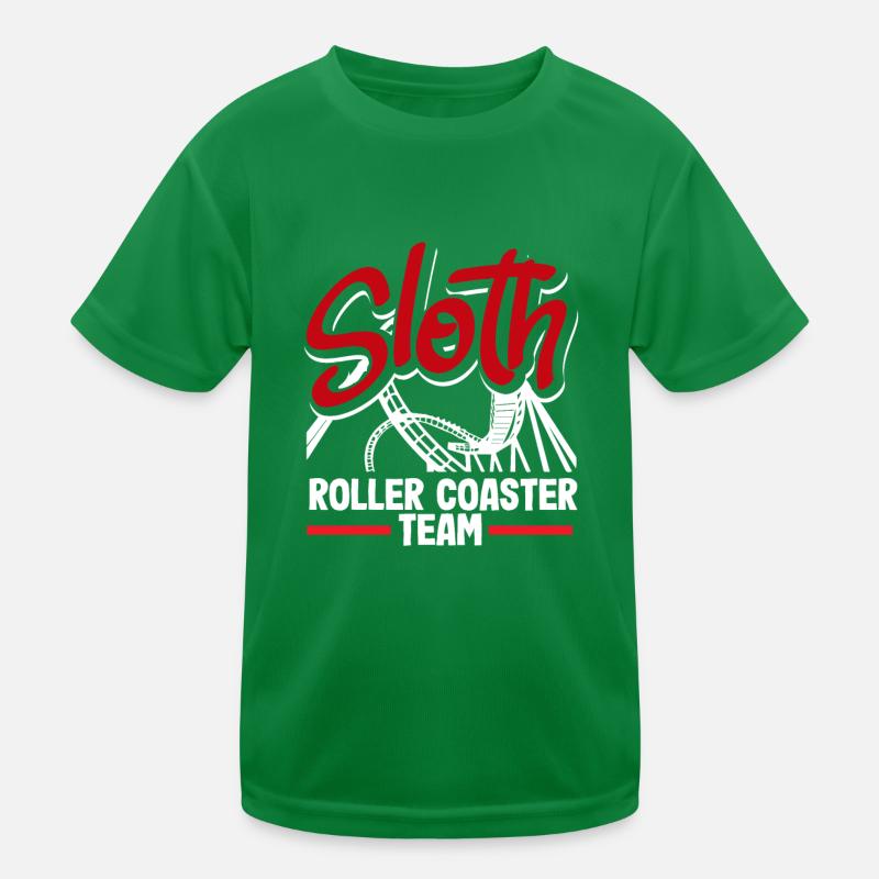 Sloth Achterbahn Team Abenteuer Kinder Funktions-T-Shirt