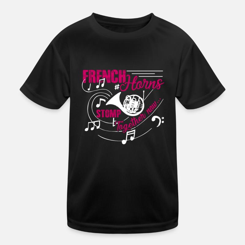 French Horns Stomp Together Kids Functional T-Shirt