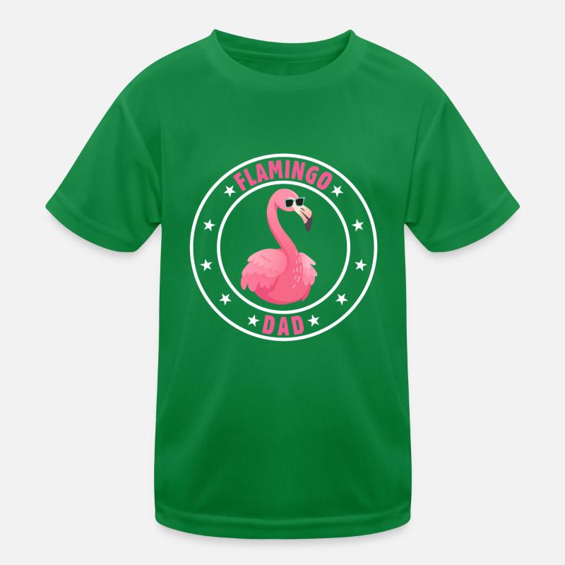 Flamingo Daddy Flamingo Dad Flamingo Bird Kinder Funktions-T-Shirt