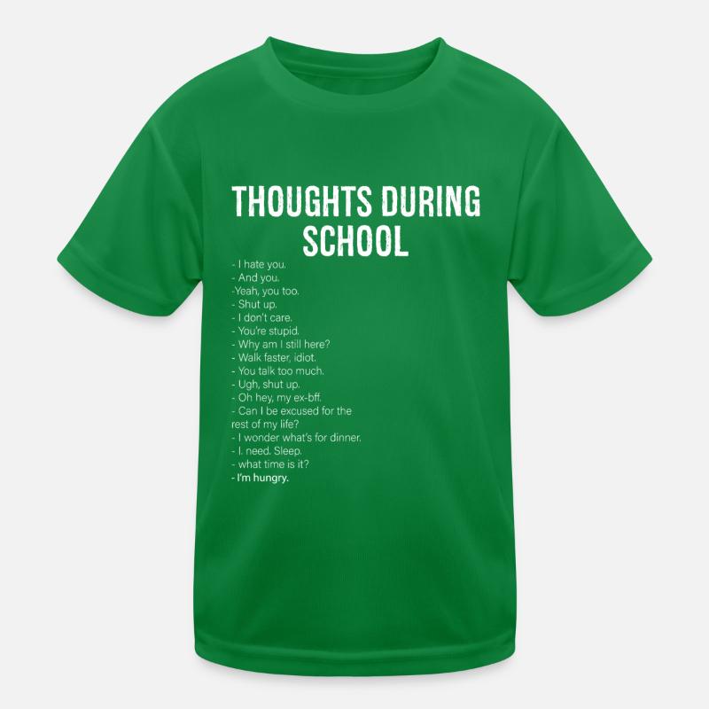 thoughts during school Kids Functional T-Shirt