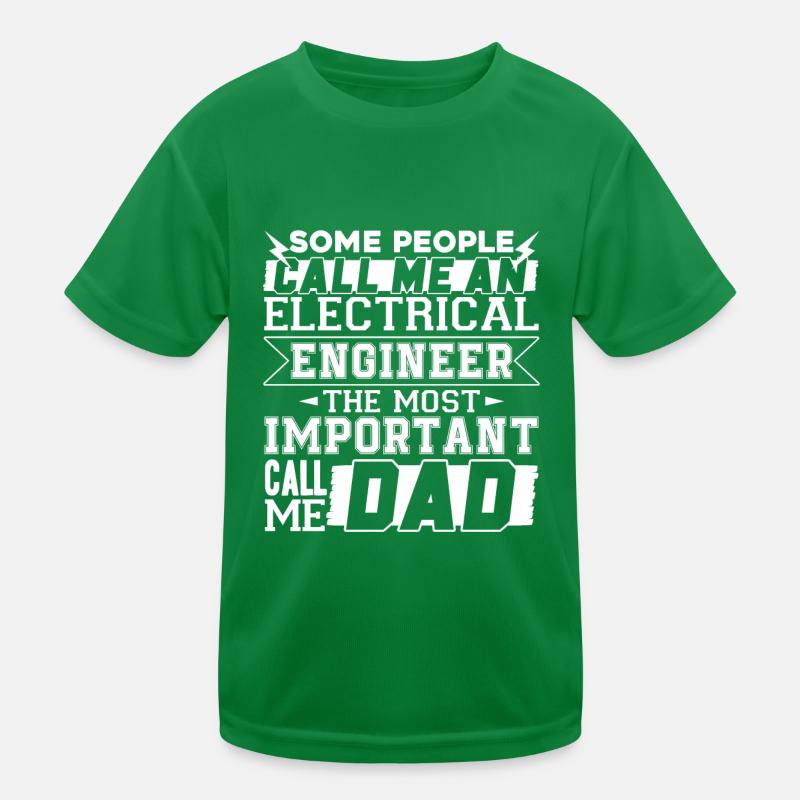 Funny Electrical Engineer Dad Kids Functional T-Shirt