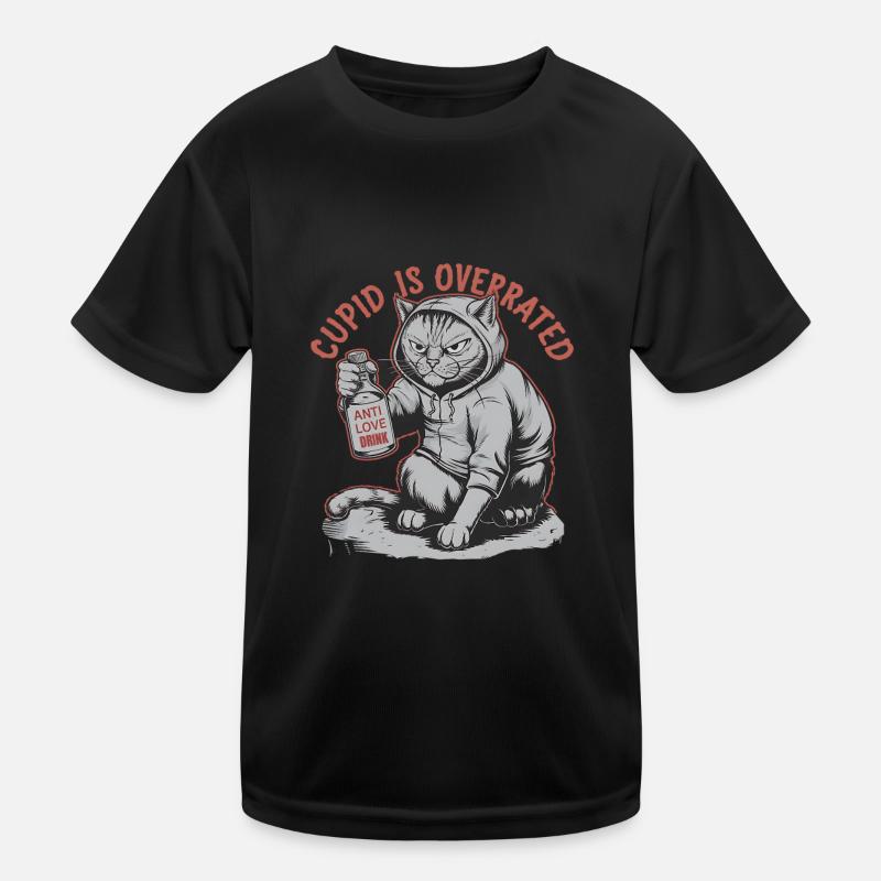 Single Valentinstag Liebe Amor lustiges Spruch Kinder Funktions-T-Shirt