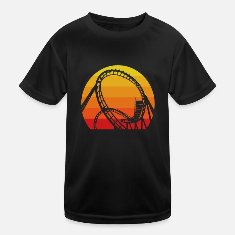 Montagnes russes Aventure Vintage Coucher de soleil T-shirt sport Enfant
