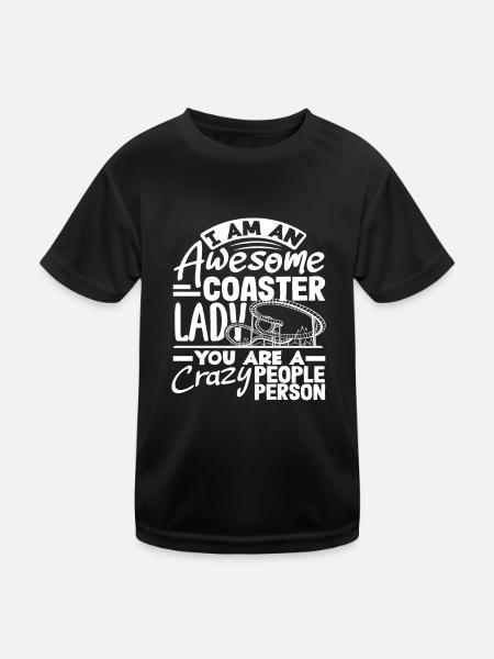 Je suis une grande dame des montagnes russes - T-shirt sport Enfant - noir - Devant