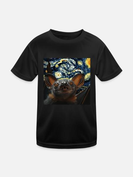 Schläger - Kinder Funktions-T-Shirt - Schwarz - Vorne