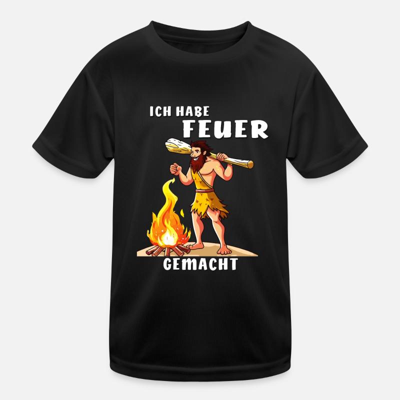NEANDERTHAL I MADE A FIRE Kids Functional T-Shirt