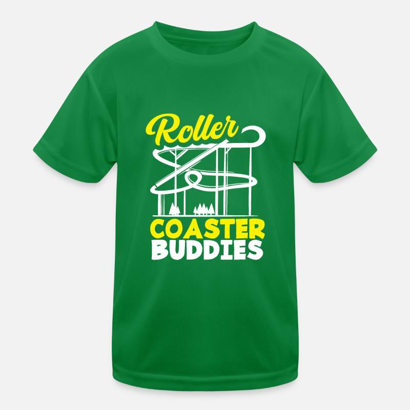 Achterbahn Freunde Abenteuer Kinder Funktions-T-Shirt