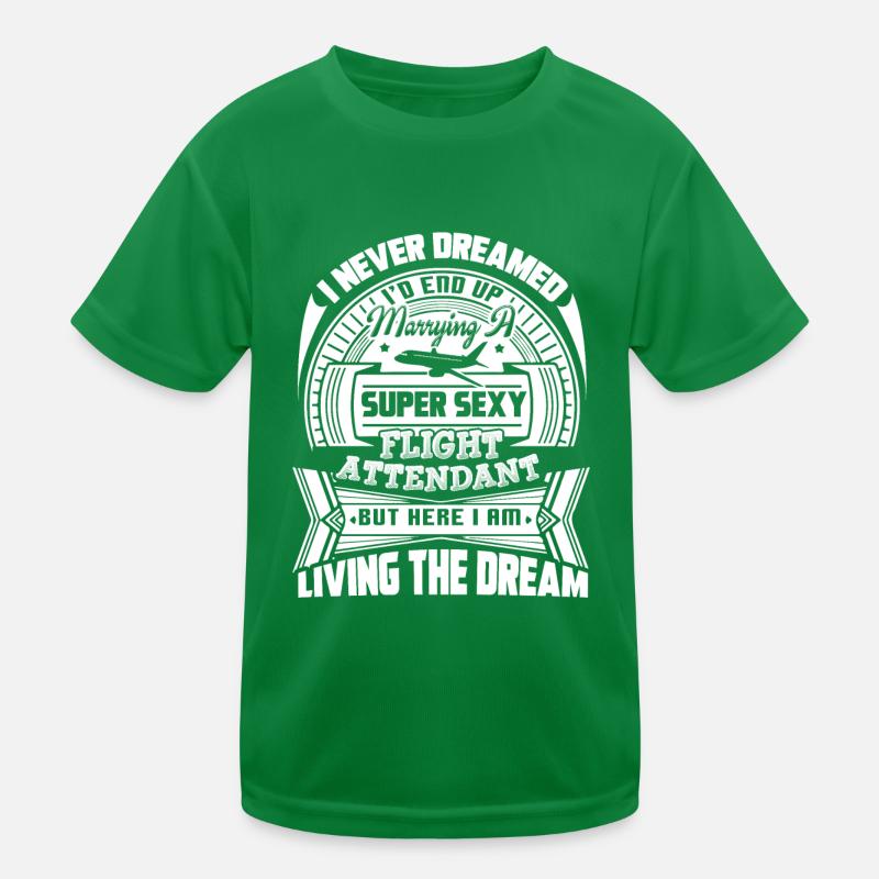 Marrying A Flight Attendant Kids Functional T-Shirt