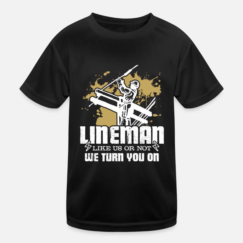 Lineman Turn You On Kids Functional T-Shirt