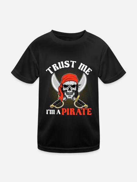 Croyez-moi, je suis un pirate Aargh Crossbone drôle - T-shirt sport Enfant - noir - Devant