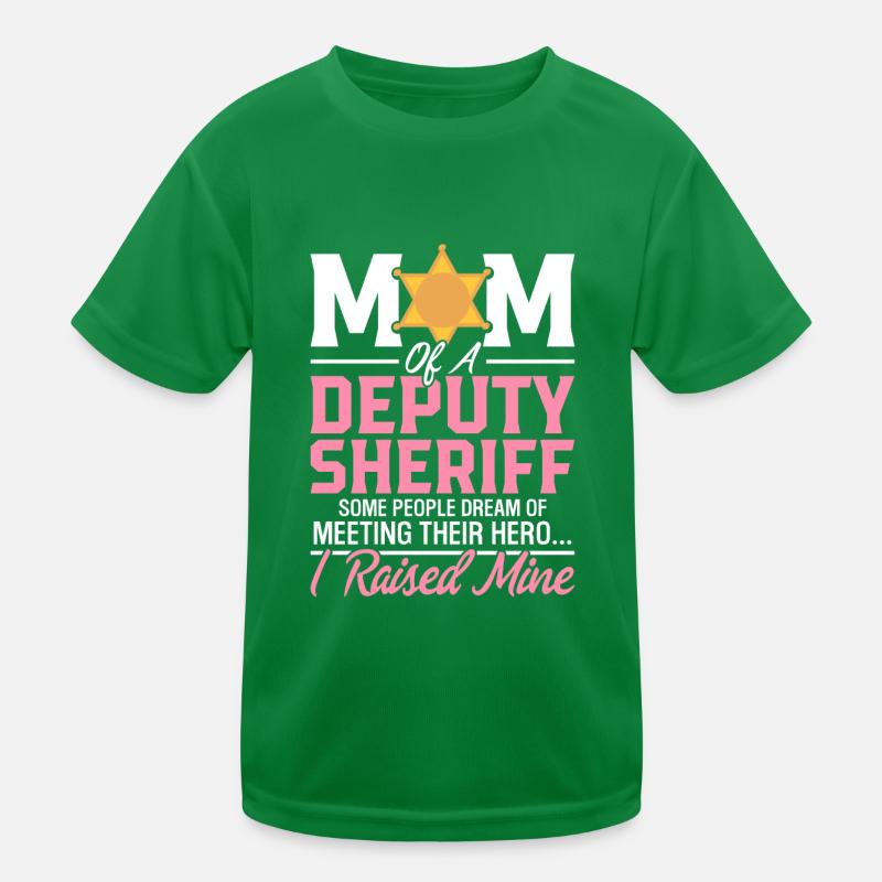Stellvertretender Sheriff Mutter Ersthelfer Stellvertretende Mutter Kinder Funktions-T-Shirt