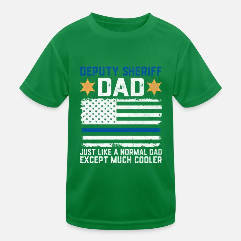 Papa adjoint USA Flag Sheriff Application de la loi T-shirt sport Enfant