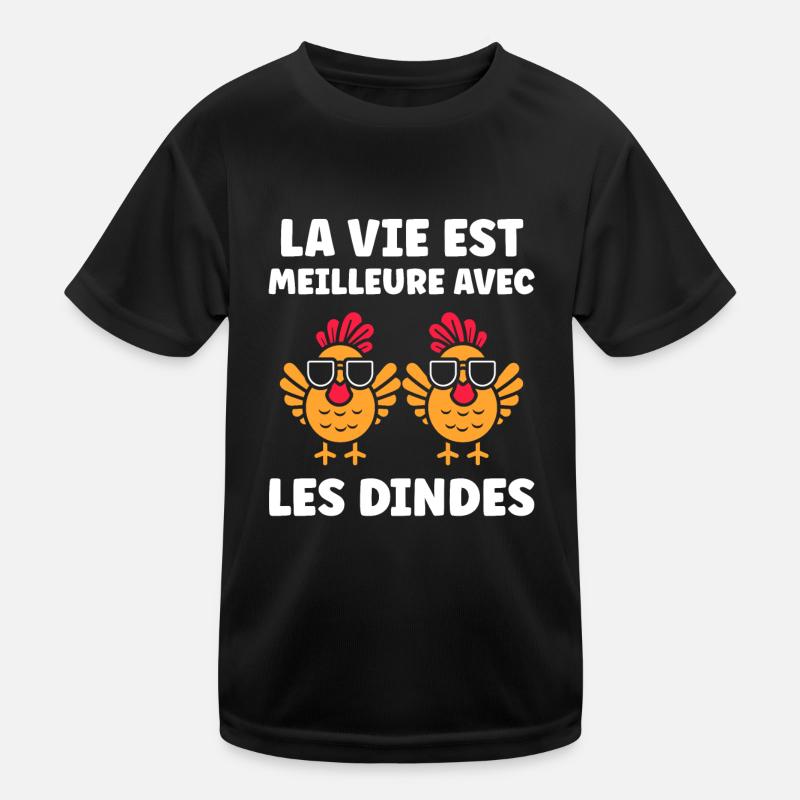 Dinde T-shirt sport Enfant