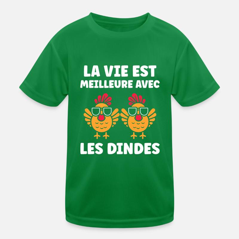 Dinde T-shirt sport Enfant