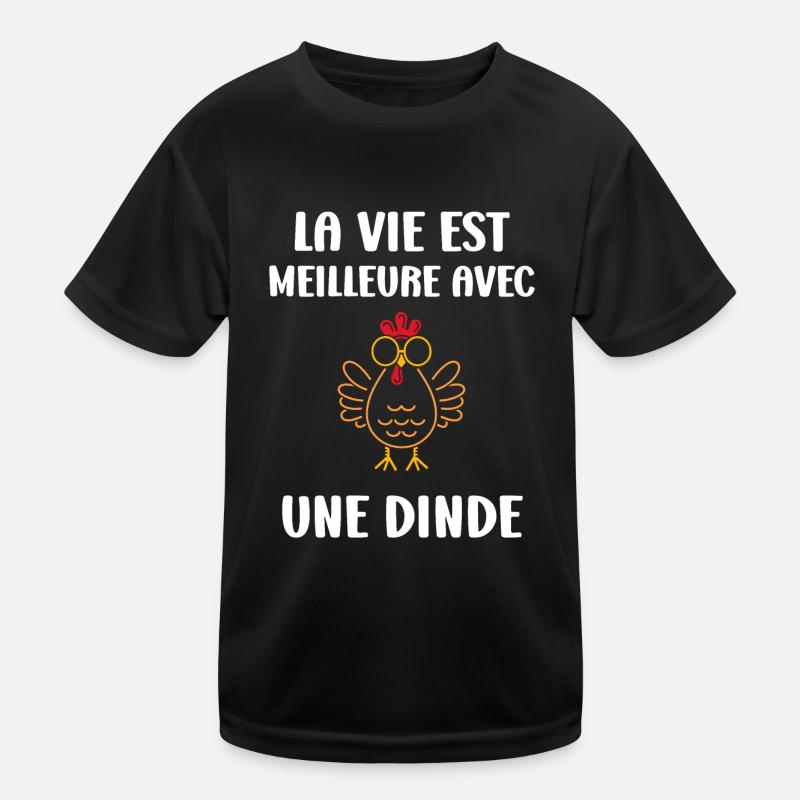 Dinde T-shirt sport Enfant
