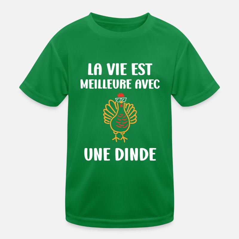 Dinde T-shirt sport Enfant