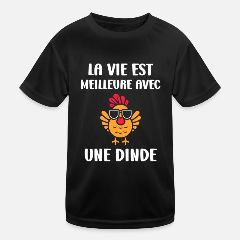 Dinde T-shirt sport Enfant
