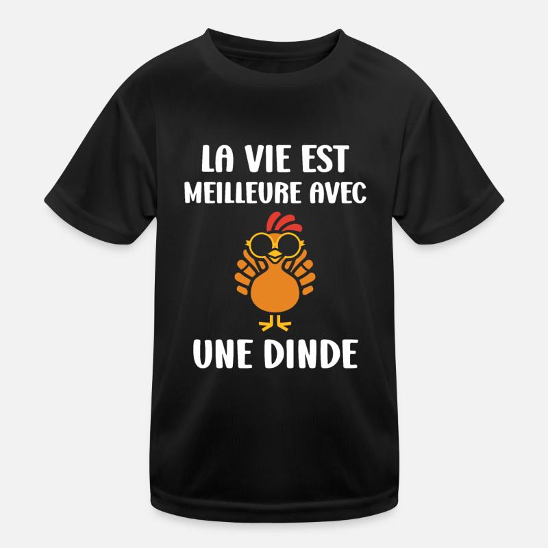 Dinde T-shirt sport Enfant