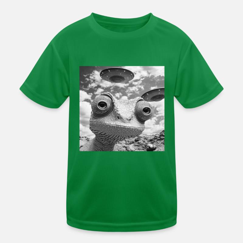 Chamäleon Kinder Funktions-T-Shirt