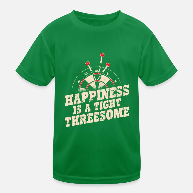 Glück Ist Ein Perfekter Dreier Mit Dartscheibe Kinder Funktions-T-Shirt
