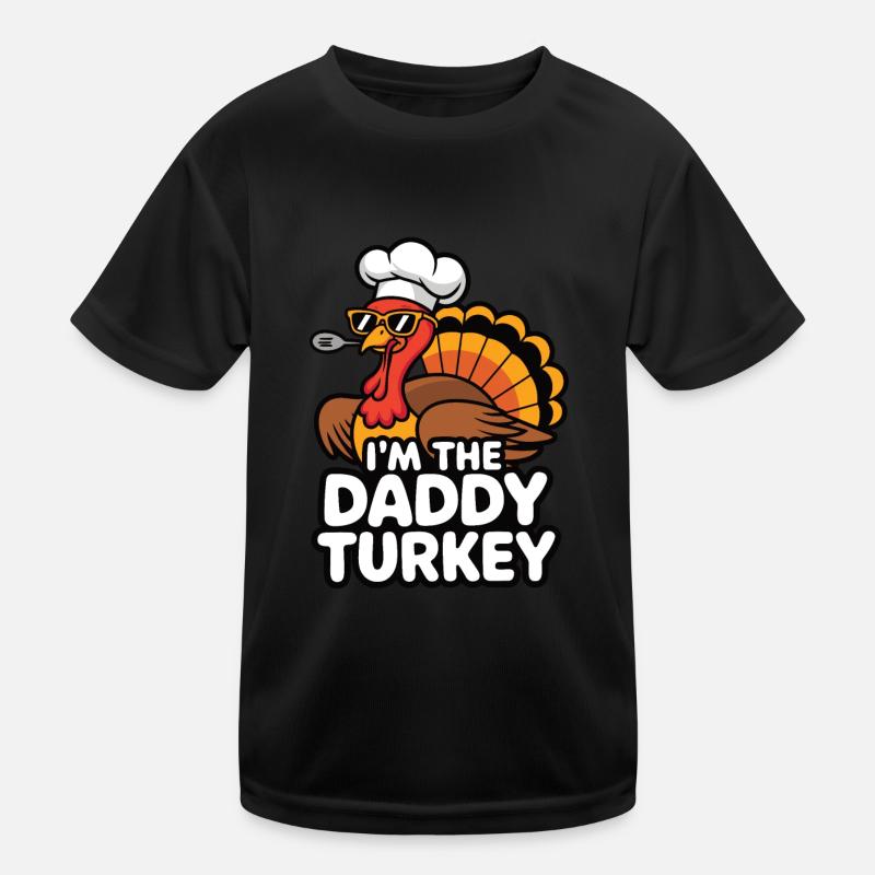 Papa Dinde Thanksgiving T-shirt sport Enfant
