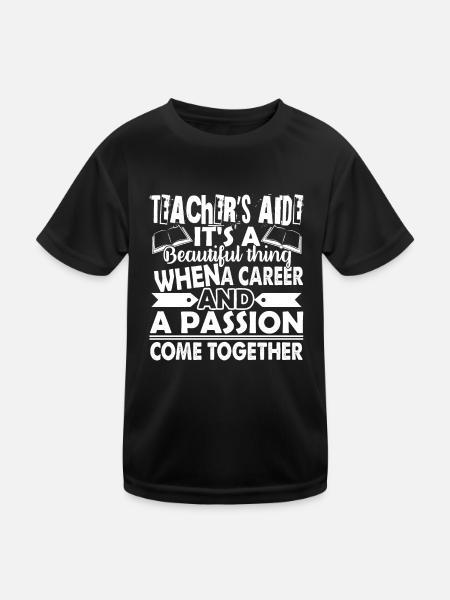 Teacher Aide Proud Teacher Aide - Kids Functional T-Shirt - black - Front