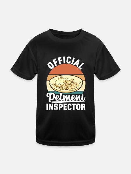 Pelmeni Russian Cuisine - Kids Functional T-Shirt - black - Front
