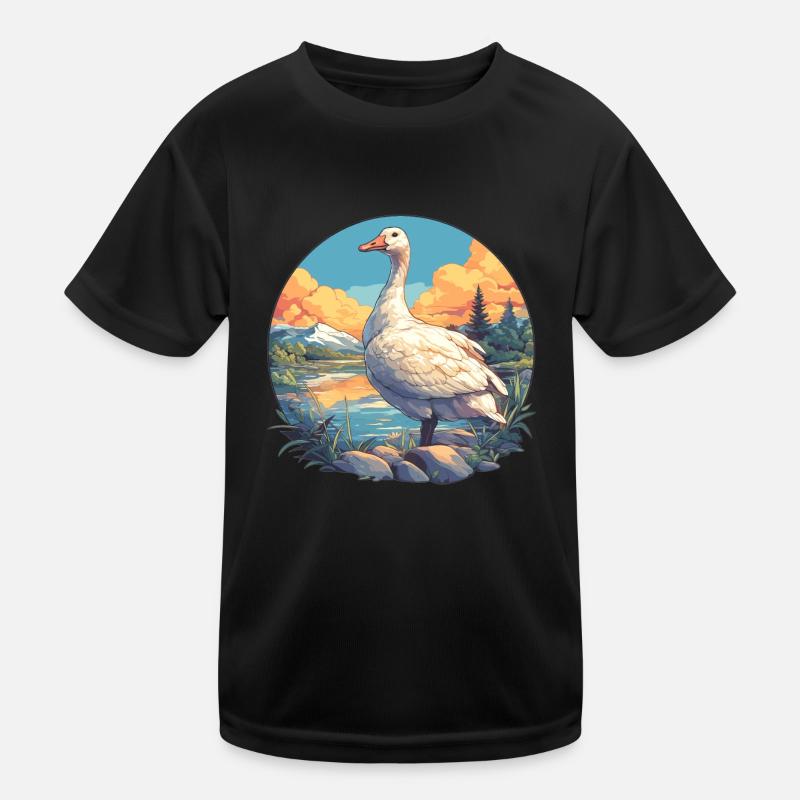 Gänse Gans Kinder Funktions-T-Shirt