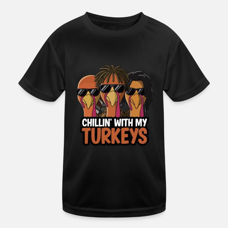 Lustiger Thanksgiving Truthahn Kinder Funktions-T-Shirt