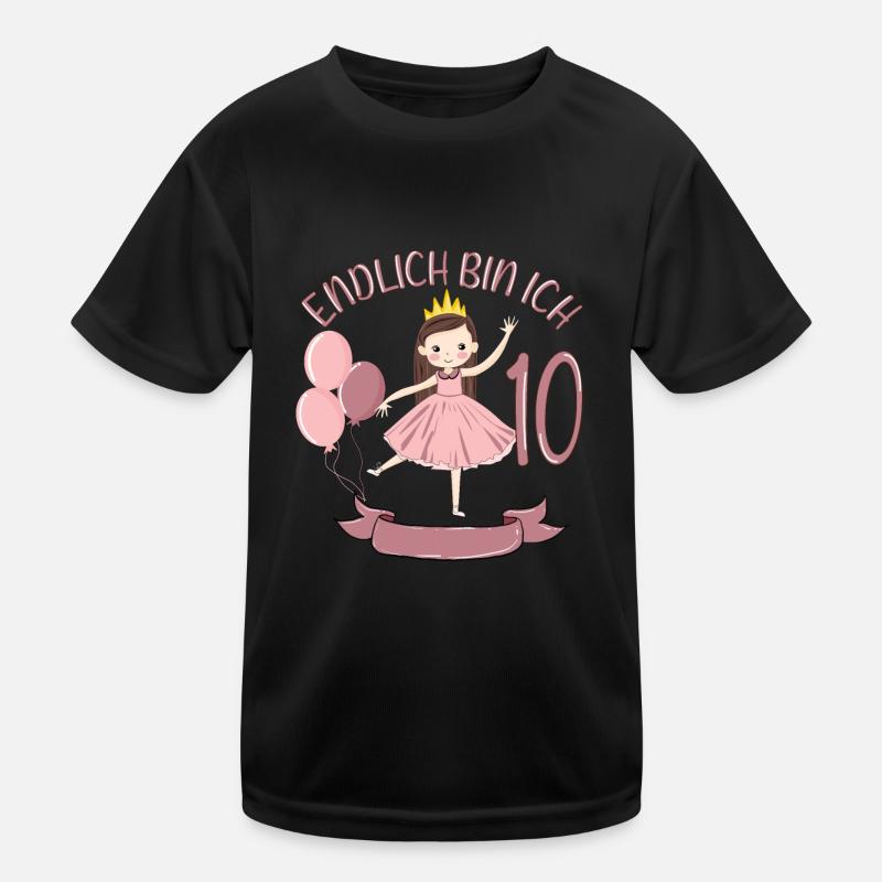 Chemise d’anniversaire princesse enfin 10 ans T-shirt sport Enfant
