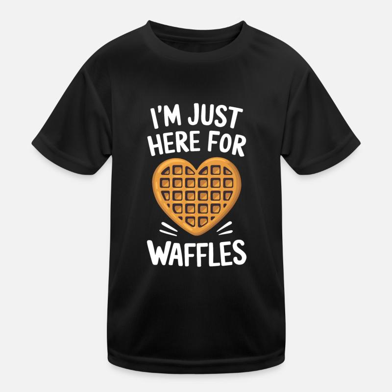 Waffles Saying Dessert Funny Waffles Gift Kids Functional T-Shirt